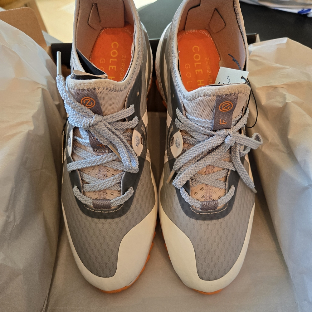 Cole Haan Gray and Orange Athletic Shoes - Picture 3 of 7